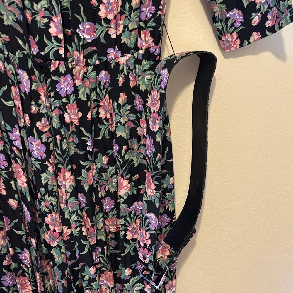 Michaels Black and Purple Floral Lace Dress - Picture 3 of 7
